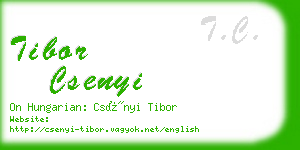 tibor csenyi business card